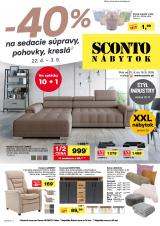 1. strana letáka Sconto nábytok 22. 4. - 19. 5. 2026 